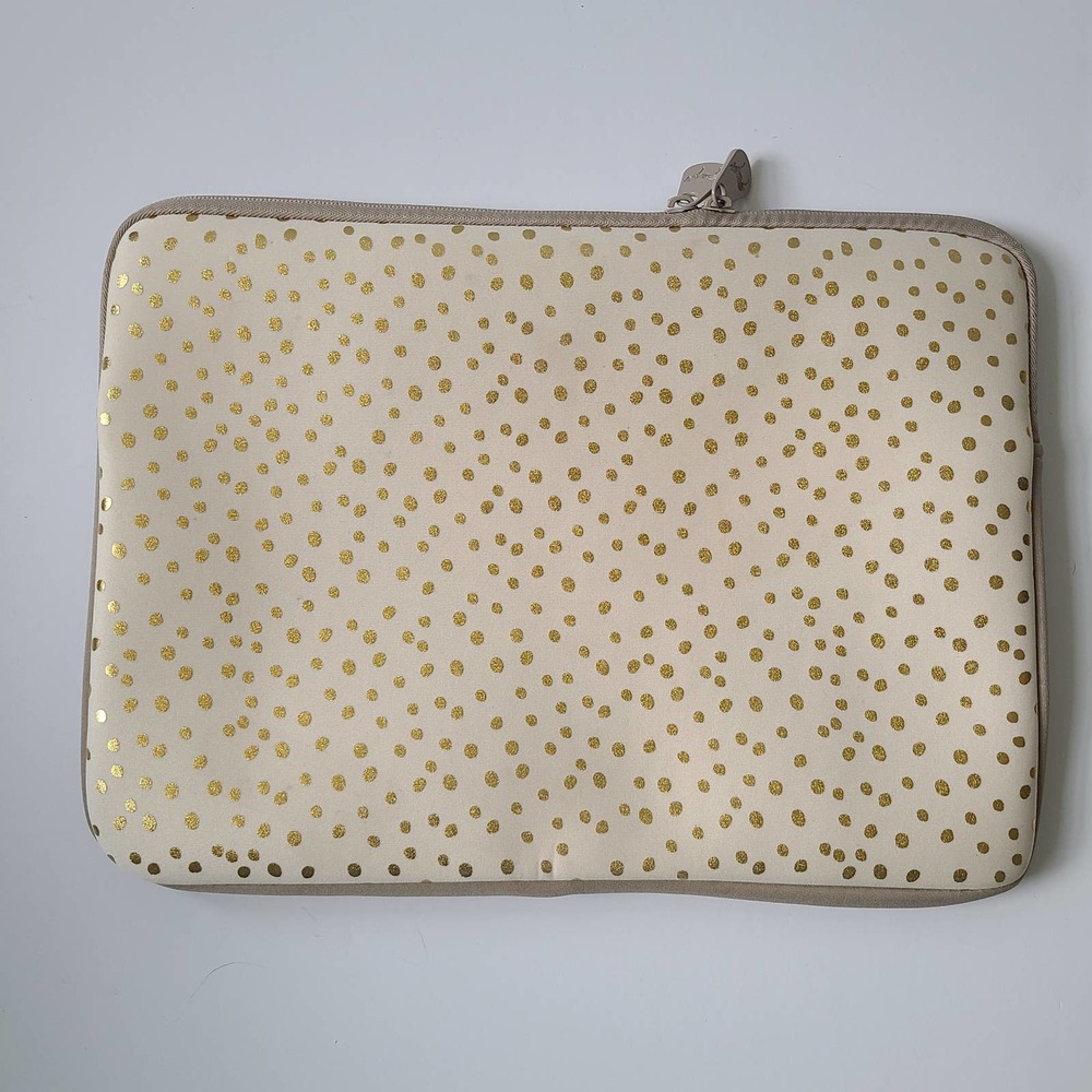 Laptop Sleeve Gold Polka Dot
